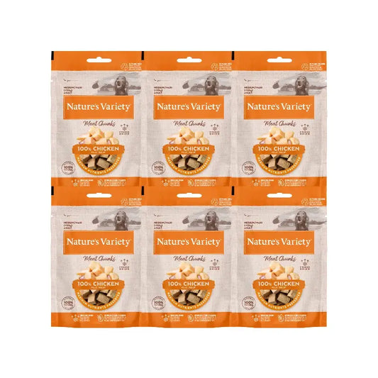 Nature'S Variety Toppers -kuivajäädytetyt koiranherkut, kanaa, luonnolliset, 6 x 50 g