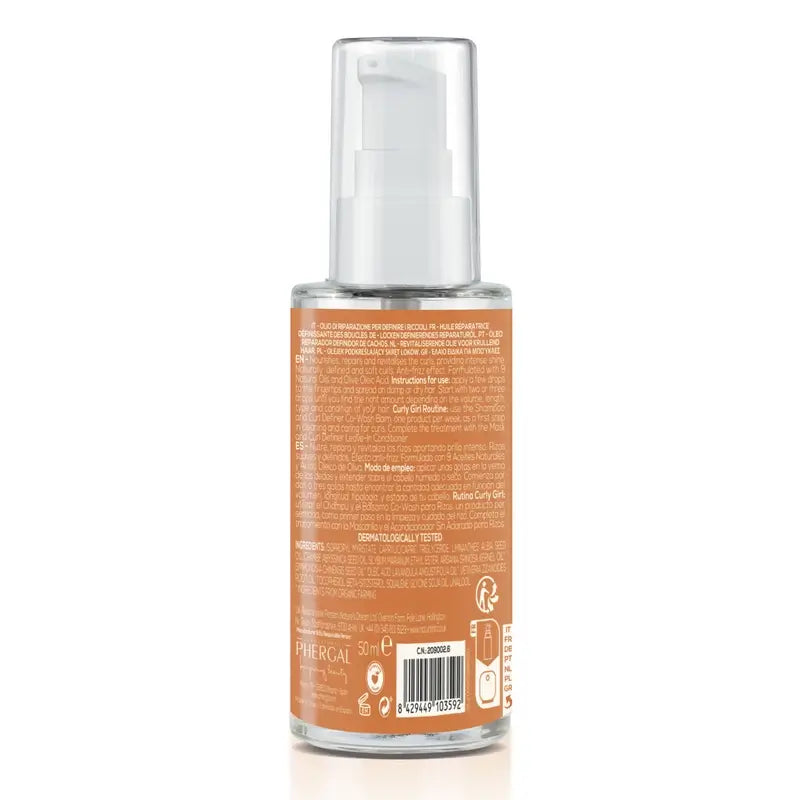 Naturtint Luonnollinen kiharoita korostava ja korjaava öljy 50 ml 