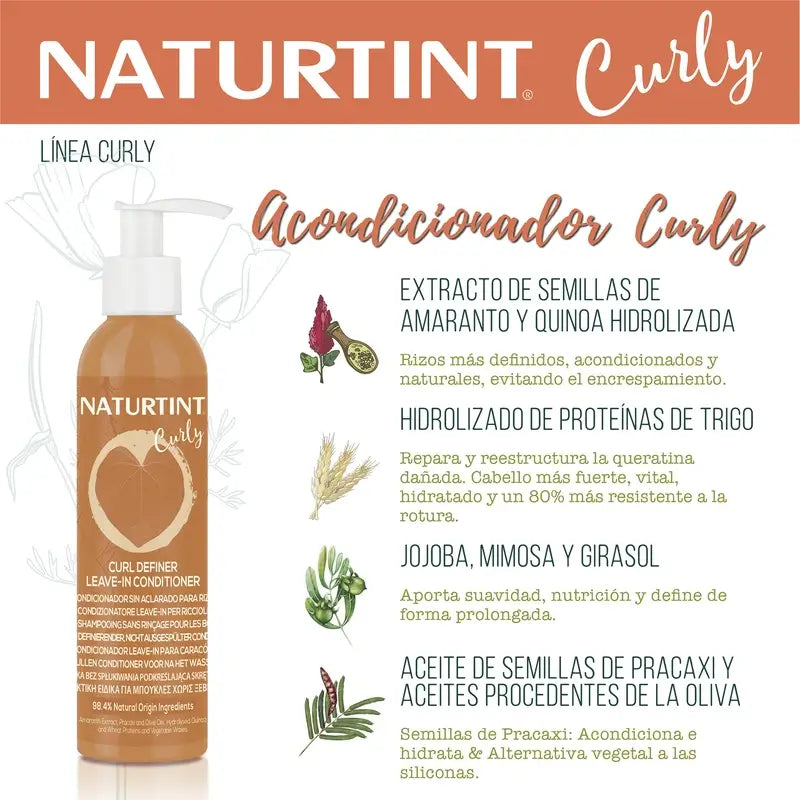 Naturtint Huuhtelematon hoitoaine kiharaisille hiuksille 200 ml 