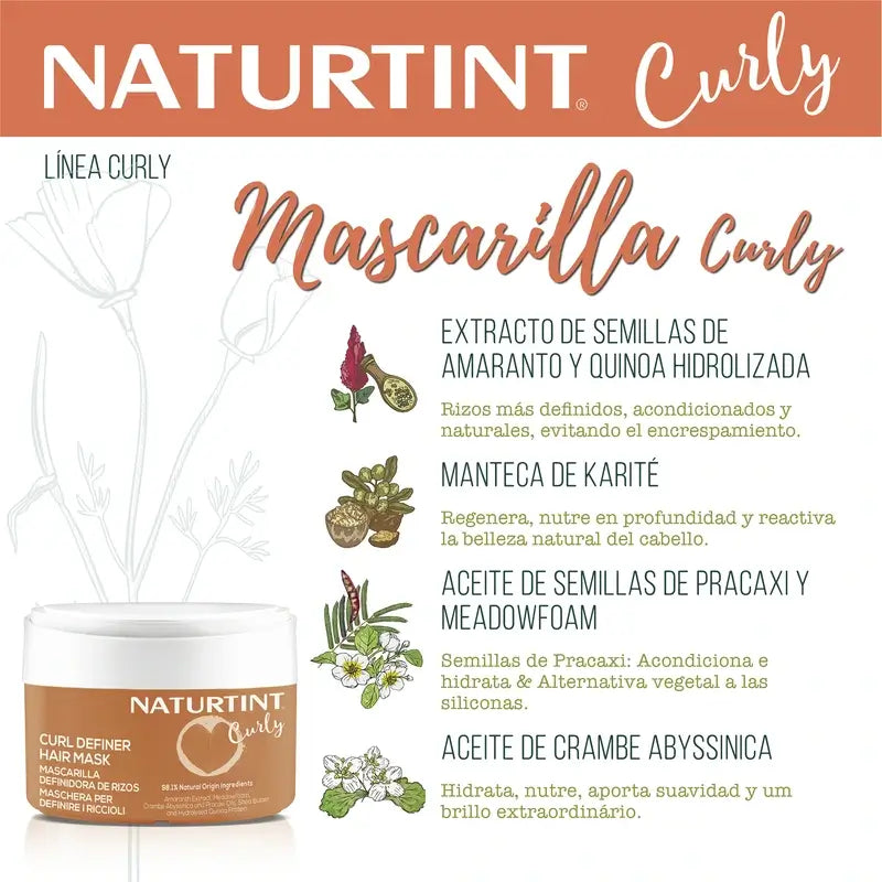 Naturtint Curly -naamio, selkeät kiharat, 300 ml 