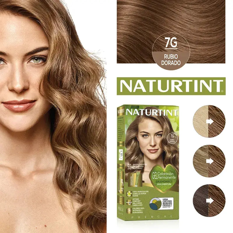 Naturtint Pysyvä hiusväri, ammoniakiton 7G – Kultainen vaalea