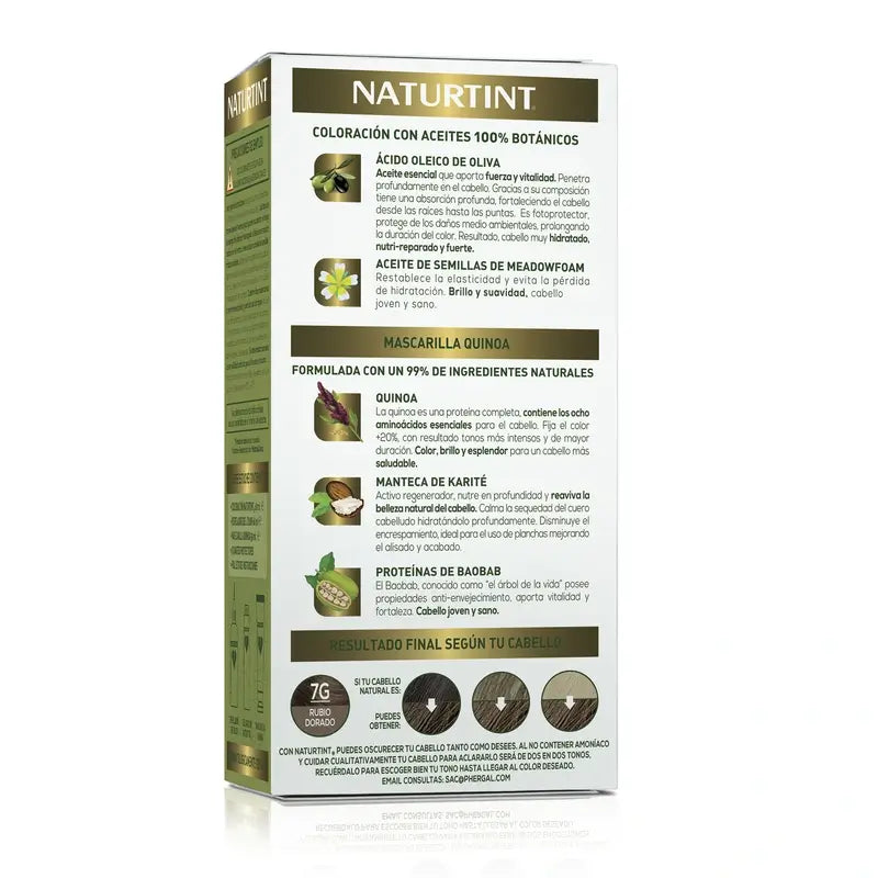 Naturtint Pysyvä hiusväri, ammoniakiton 7G – Kultainen vaalea