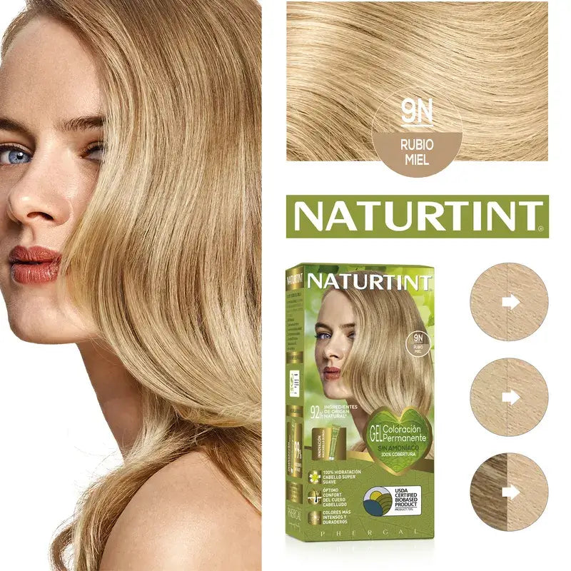 Naturtint Pysyvä hiusväri, ammoniakiton 9N – Hunajablondi