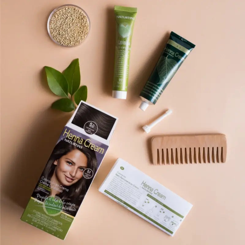 Naturtint Henna Cream Luonnollinen puolipysyvä hiusväri, ammoniakiton 5.0 Vaalea ruskea