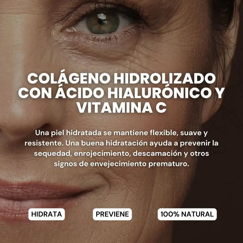 Naturvent kasvohoito: hydrolysoitu kollageeni, hyaluronihappo ja C-vitamiini, 60 kapselia