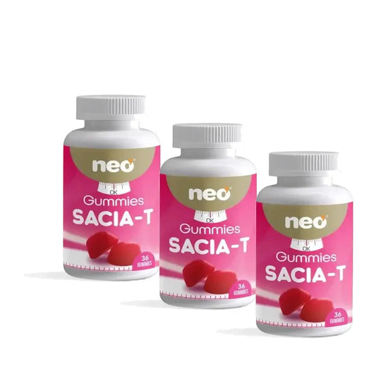 Neo Sacia-T -kumimakeiset, 36 kpl, 3 pakkausta