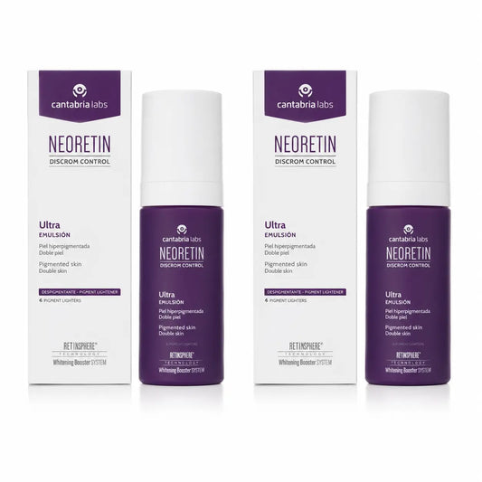 NEORETIN Discrom Ultra -pigmenttiä vaalentava emulsio, pakkaus 2 x 30 ml