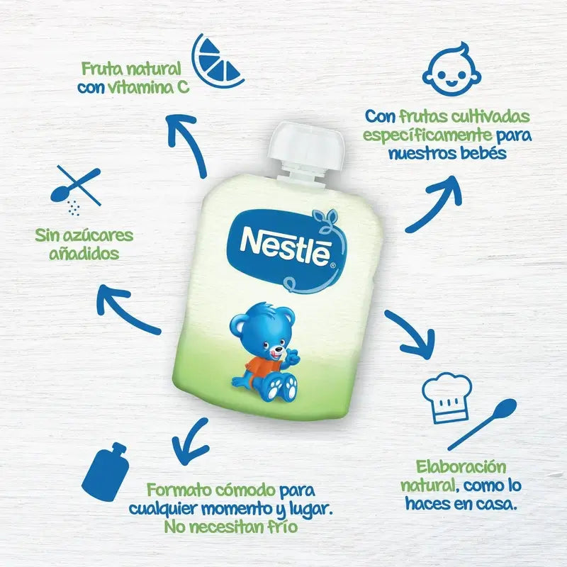 Nestlé-pussi, banaani ja omena, 4 x 90 g