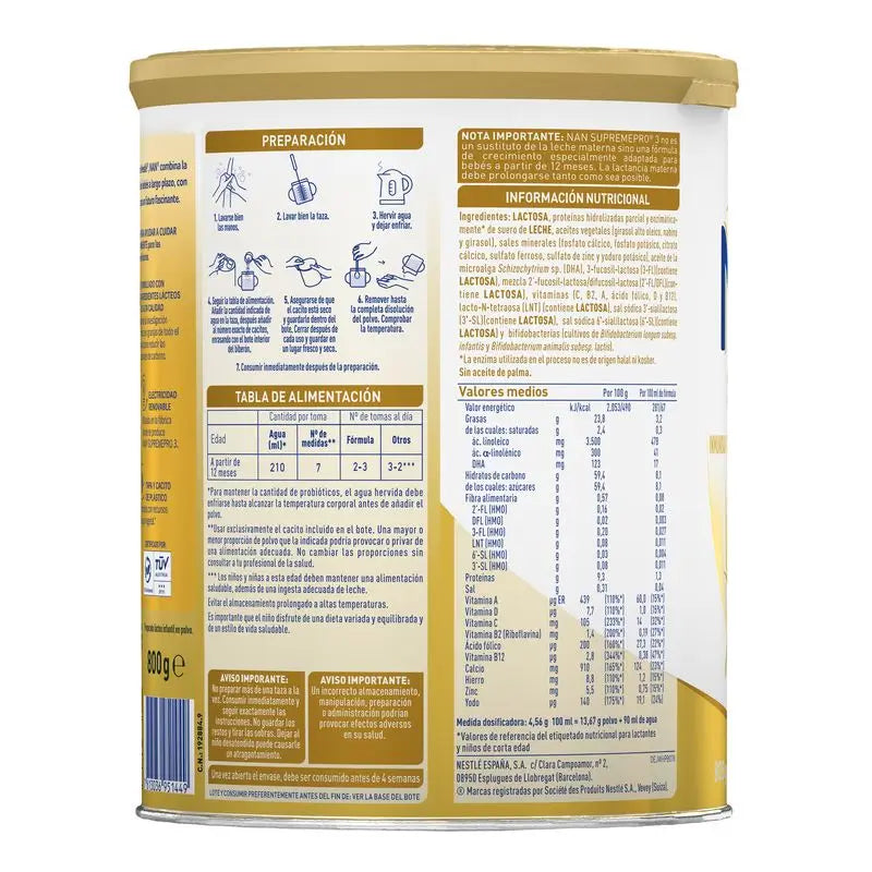 Nestlé Nan Supreme Pro 3 Kasvumaito, 2 x 800 g