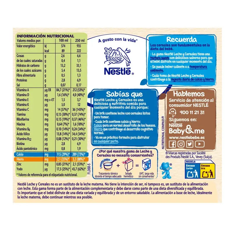 Nestlé Brik -maito ja murot: 8 muroa ja María-keksiä, 2 x 250 g