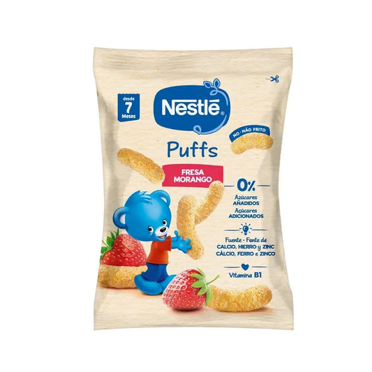 Nestlé Healthy Snacking Happy Puffs -maissipuffit, mansikka, 28 g