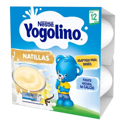 Nestlé Yogolino -jälkiruoat, vaniljakastike, 4 x 100 g
