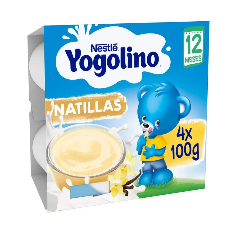 Nestlé Yogolino -jälkiruoat, vaniljakastike, 4 x 100 g