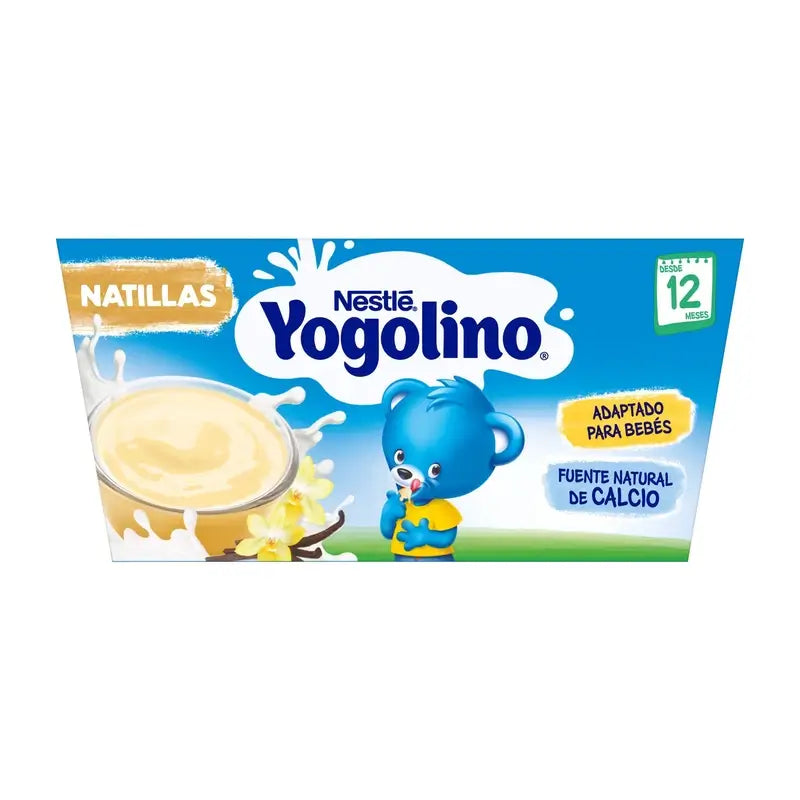 Nestlé Yogolino -jälkiruoat, vaniljakastike, 4 x 100 g