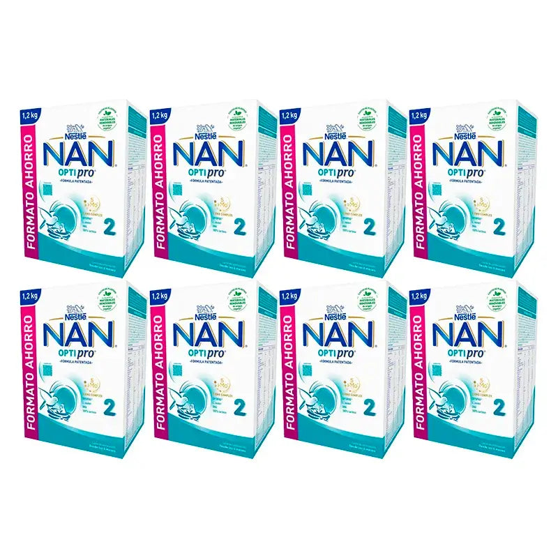 Nestlé Nan Optipro 2 Milk Formula, 8X1200g