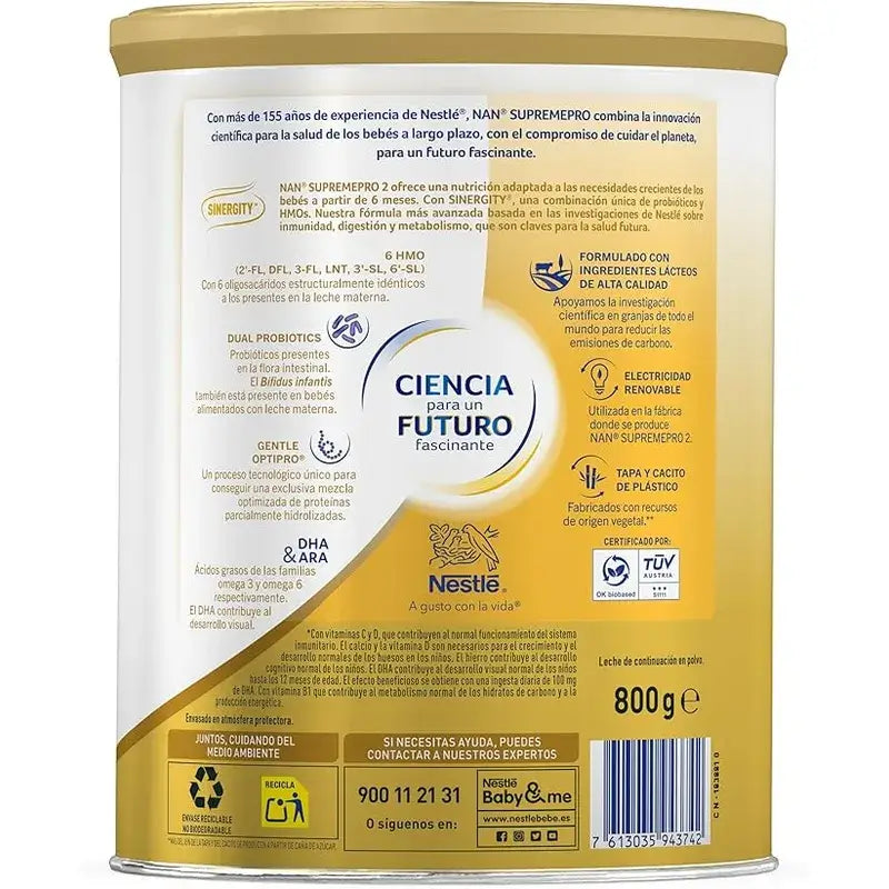 Nestlé Nan Supreme Pro 2 -jatkomaitoseos, 4 x 800 g