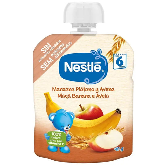 Nestlé-pussi, omena, banaani ja kaura, 90 g