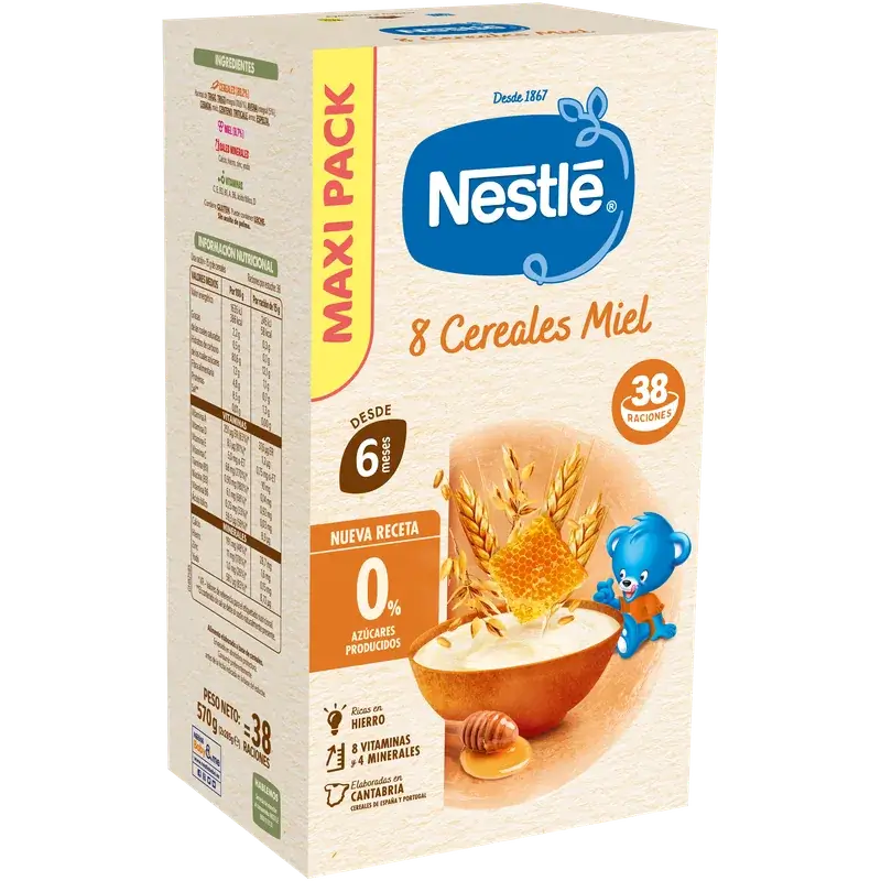 Nestlé 8-viljainen vauvanruoka, hunaja, 570 g