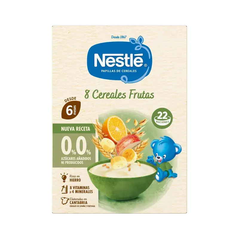 Nestlé 8-viljainen vauvanruoka, 0 % hedelmää, 330 g