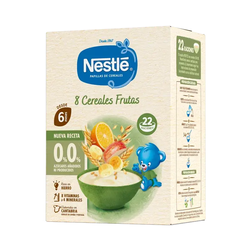 Nestlé 8-viljainen vauvanruoka, 0 % hedelmää, 330 g