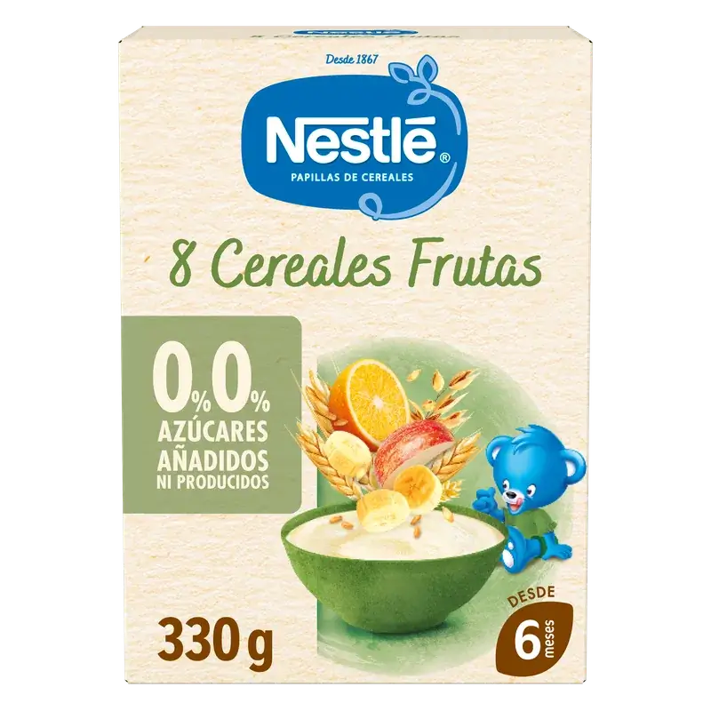 Nestlé 8-viljainen vauvanruoka, 0 % hedelmää, 330 g