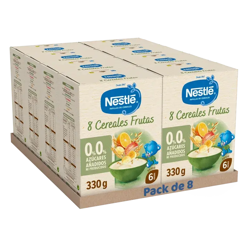 Nestlé 8-viljainen vauvanruoka, 0 % hedelmää, 330 g