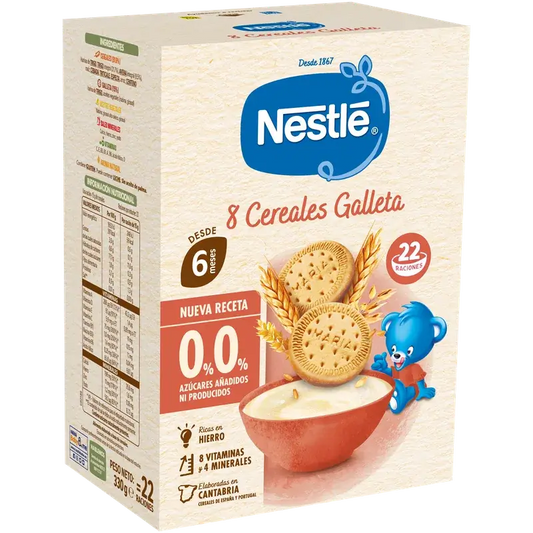 Nestlé 8-viljainen vauvanruoka, 0 % keksiä, 330 g
