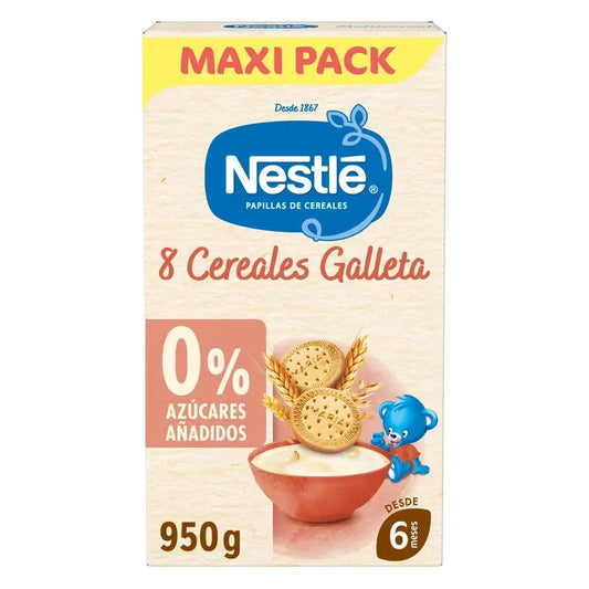 NESTLÉ 8-viljainen vauvanruoka ja María-keksi 950 g