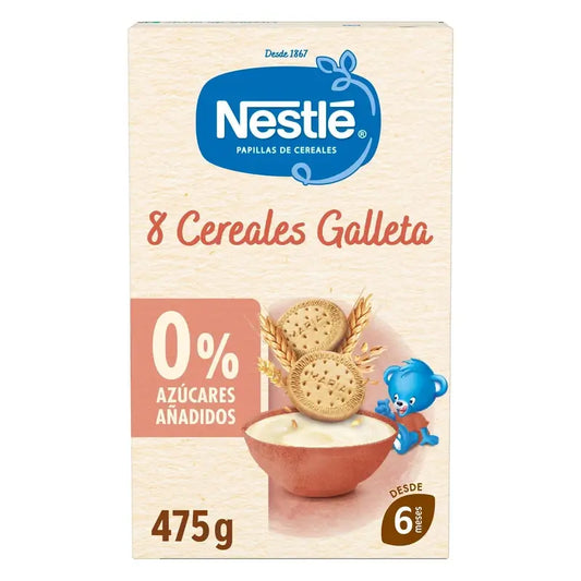 Nestlé 8-viljainen vauvanruoka, jossa on María-keksiä, 475 g