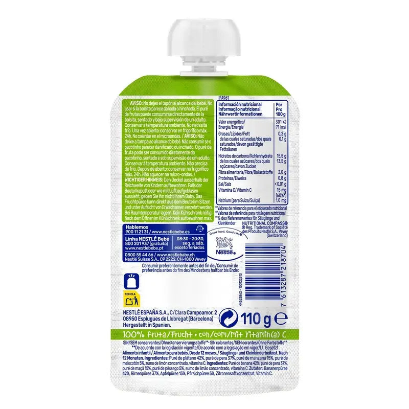 Nestlé Happy Fruits -sosepussi, 110 g