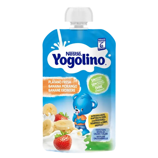 Yogolino, mansikka ja banaani, ilman sokeria, 100 g