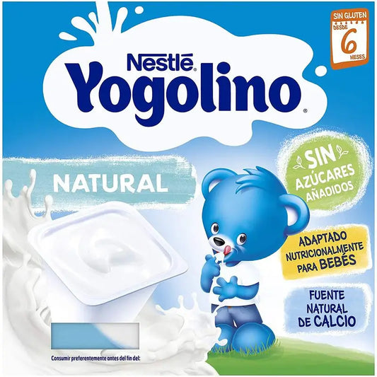 Nestlé Yogolino Natural Unsweetened, 4X100 g