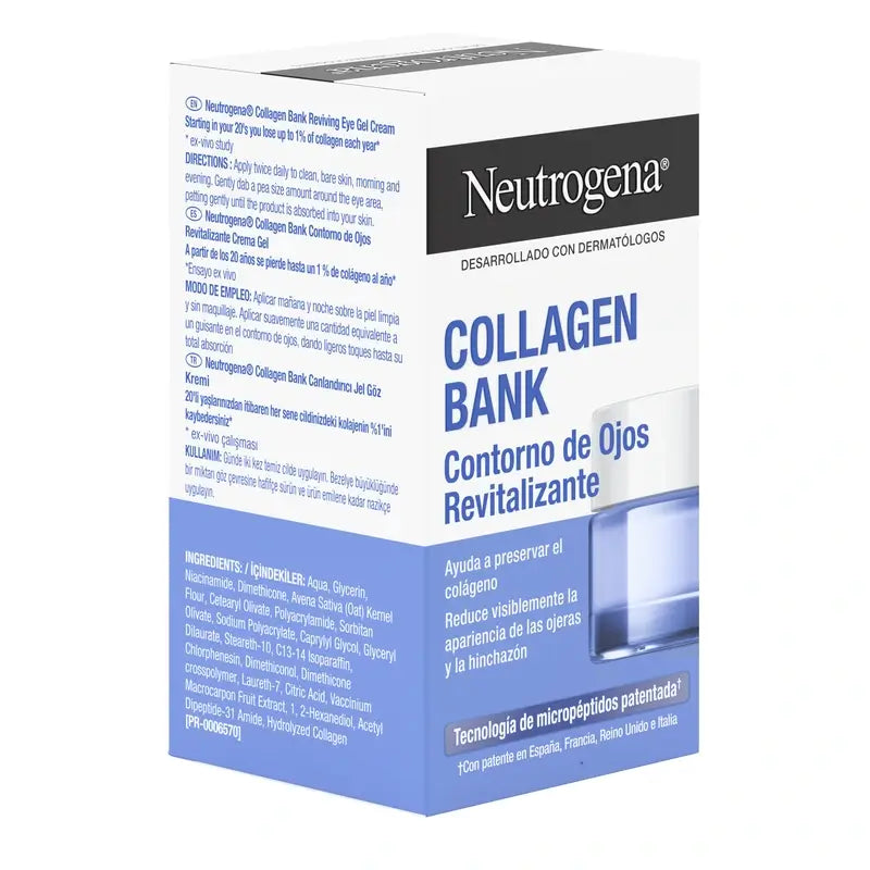 Neutrogena Collagen Bank elvyttävä silmänympärysvoide-geeli, 15 ml