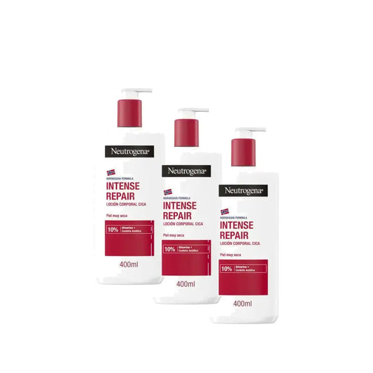 Neutrogena Cica-korjaava kosteusvoide erittäin kuivalle iholle, 3 x 400 ml:n pakkaus