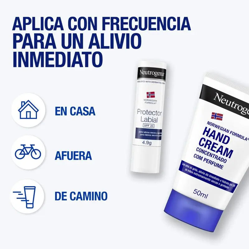 Neutrogena Pack -korjaava käsivoide 50 ml + huulivoide SPF 20 4,8 g