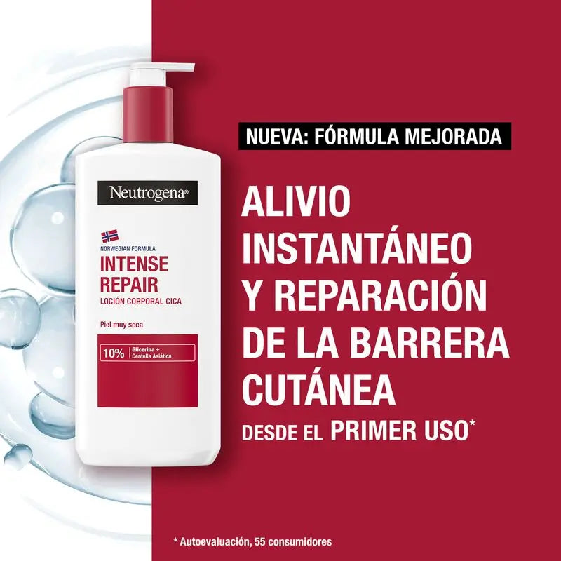 Neutrogena Cica-korjaava kosteuttava vartalovoide erittäin kuivalle iholle, 400 ml 