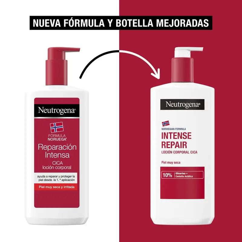 Neutrogena Cica-korjaava kosteuttava vartalovoide erittäin kuivalle iholle, 400 ml 