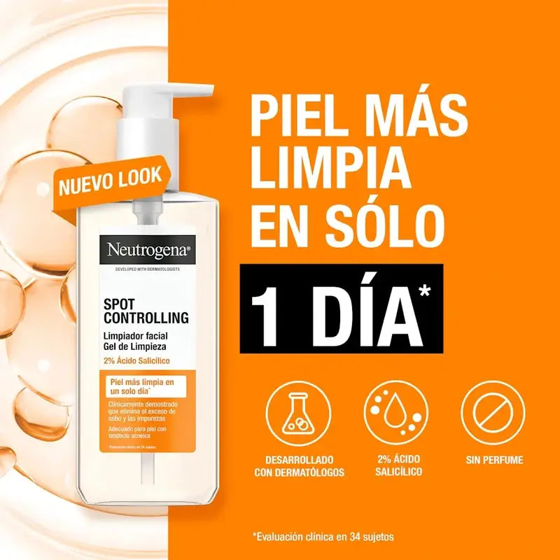 Neutrogena Spot Controlling -puhdistusgeeli, 200 ml