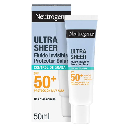Neutrogena Ultra Sheer näkymätön öljynhallintavoide SPF50+, 50 ml