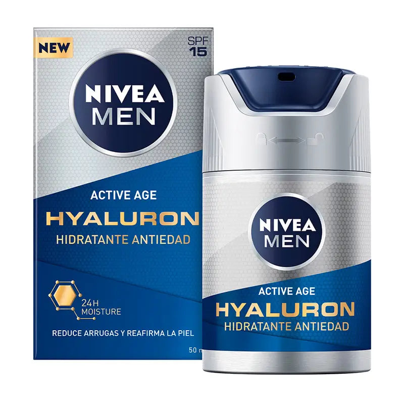 Nivea Men Hyaluron-kosteusvoide SPF 15, 50 ml