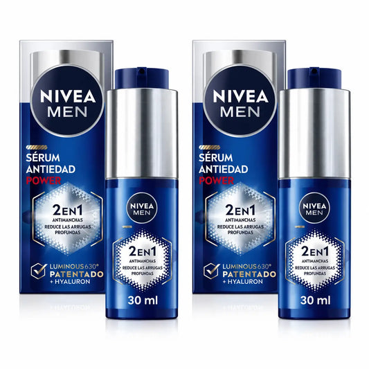 Nivea Men Power 2-in-1-seerumi pigmenttimuutosten ja ryppyjen hoitoon, 30 ml, 2 kpl:n pakkaus
