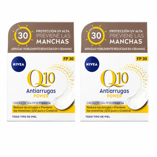 NIVEA Q10 Power päivävoide SPF 30, ryppyjä ehkäisevä, 50 ml, 2 kpl:n pakkaus