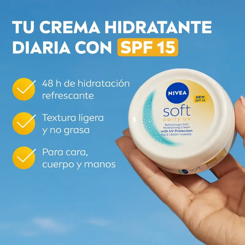 Nivea Soft monikäyttöinen päivittäinen kosteusvoide UV SPF15 100 ml