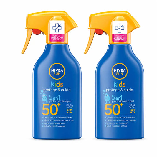 NIVEA Sun SPF50+ Suojaa ja kosteuttaa – kosteuttava aurinkovoide, 400 ml, 2 kpl:n pakkaus