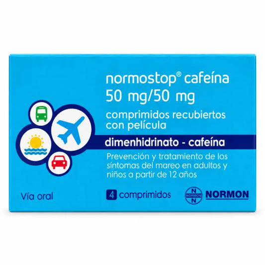 Normostop Kofeiini 50 mg/50 mg, 4 päällystettyä tablettia
