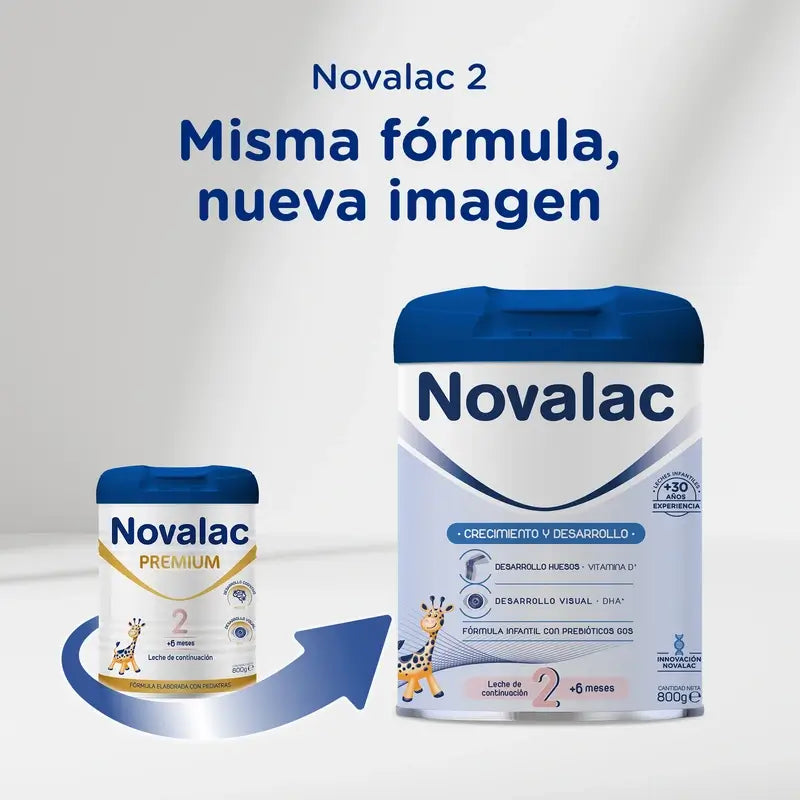 Novalac 2 jatkomaitoseos, 12 x 800 g:n pakkaus