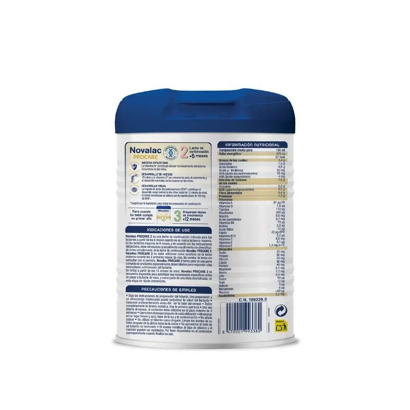 Novalac Procare 2 jatkomaito, 8 x 800 g