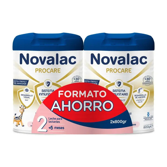 Novalac Procare 2 Jatkomaitopaketti, säästöpakkaus 2 x 800 g
