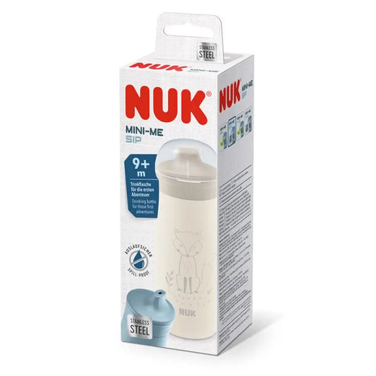 Nuk Mini-Me Sip -terväpullo, ruostumaton teräs, kettu, 300 ml