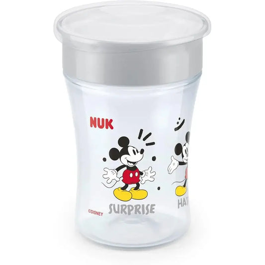 NUK Magic Cup Mickey Mouse -opetuskuppi 230 ml 8 kk+ harmaa